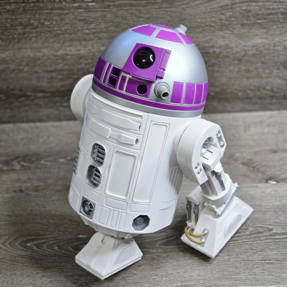 Disney Star Wars R2 Unit Purple White Droid Depot Tested w/ Remote & Bag - Picture 4 of 17